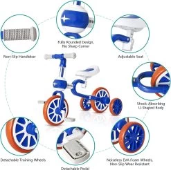 3 In 1 - Multifunctioneel Ombouwbare Kinderdriewieler - Kinder Trike - Peuterfiets - Kinder Fiets - Verstelbaar Zadel - Lichtgewicht - Lefvrije Banden -Ombouwbaar Tot Loopfiets, Driewieler, Tweewieler - Voor Kinderen Van 1-51 Jaar Roze -Extreem Snel Rijden 1200x1196 1