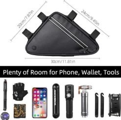 Merkloos Decopatent® PRO Fiets Frametas - Driehoek - Fietstas Voor Onder Fietsframe Tas - Waterdicht - Racefiets - Koersfiets - MTB - Ebike -Extreem Snel Rijden 1200x1197 11