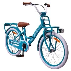 Amigo Bloom Meisjesfiets - Kinderfiets 20 Inch - Turquoise -Extreem Snel Rijden 1200x1197