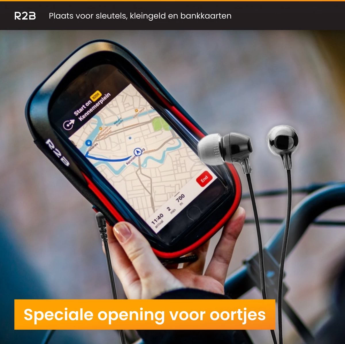 R2B® Telefoonhouder Fiets Waterdicht Met 360 Graden Rotatie - Ook Voor Scooter & Motor - Gsm Houder - Model Den Haag - Zwart/Rood - Accessoires - Fietshouder Smartphone Mobiel 7 R2B® Telefoonhouder Fiets Waterdicht Met 360 Graden Rotatie - Ook Voor Scooter & Motor - Gsm Houder - Model Den Haag - Zwart/Rood - Accessoires - Fietshouder Smartphone Mobiel - Afbeelding 5