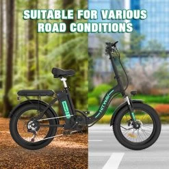HITWAY E-Bike Elektrische Fiets 20 Inch Fat Tire E-Bicycle Vouwfiets, 250 W/36 V/11,2 Ah Accu, Max. Bereik Tot 35-90 Km, Offroad-mountainbike Met Shimano 7-versnellingen, City EBike Met Slot -Extreem Snel Rijden 1200x1200 1