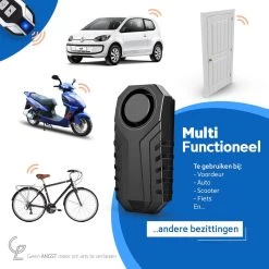 Merkloos Fietsalarm Met Afstandsbediening – Waterdicht – Fietsslot – SOS Geluid – Geschikt Voor Fiets & E Bike – Alarmsysteem – Scooter Alarm - Zwart -Extreem Snel Rijden 1200x1200 1039