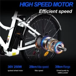 Elektrische Fiets E-Fietsen | E-bike- 26 Inch - Volwassen 250w Elektrische Fiets Volwassen-BK1-Wit -Extreem Snel Rijden 1200x1200 105