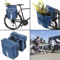 Dutch Mountains Dubbele Fietstas 46 Ltr | 100% Waterdichte Fietstas | Rolltop Sluiting | Reflectoren | Blauw -Extreem Snel Rijden 1200x1200 1157