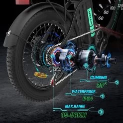 HITWAY Elektrische Fiets | 20" Opvouwbare Volwassen Vette Fiets | Batterij 36V/11,2Ah,Motor 250W, Max Bereik 35-90km | E Bike City -Extreem Snel Rijden 1200x1200 120