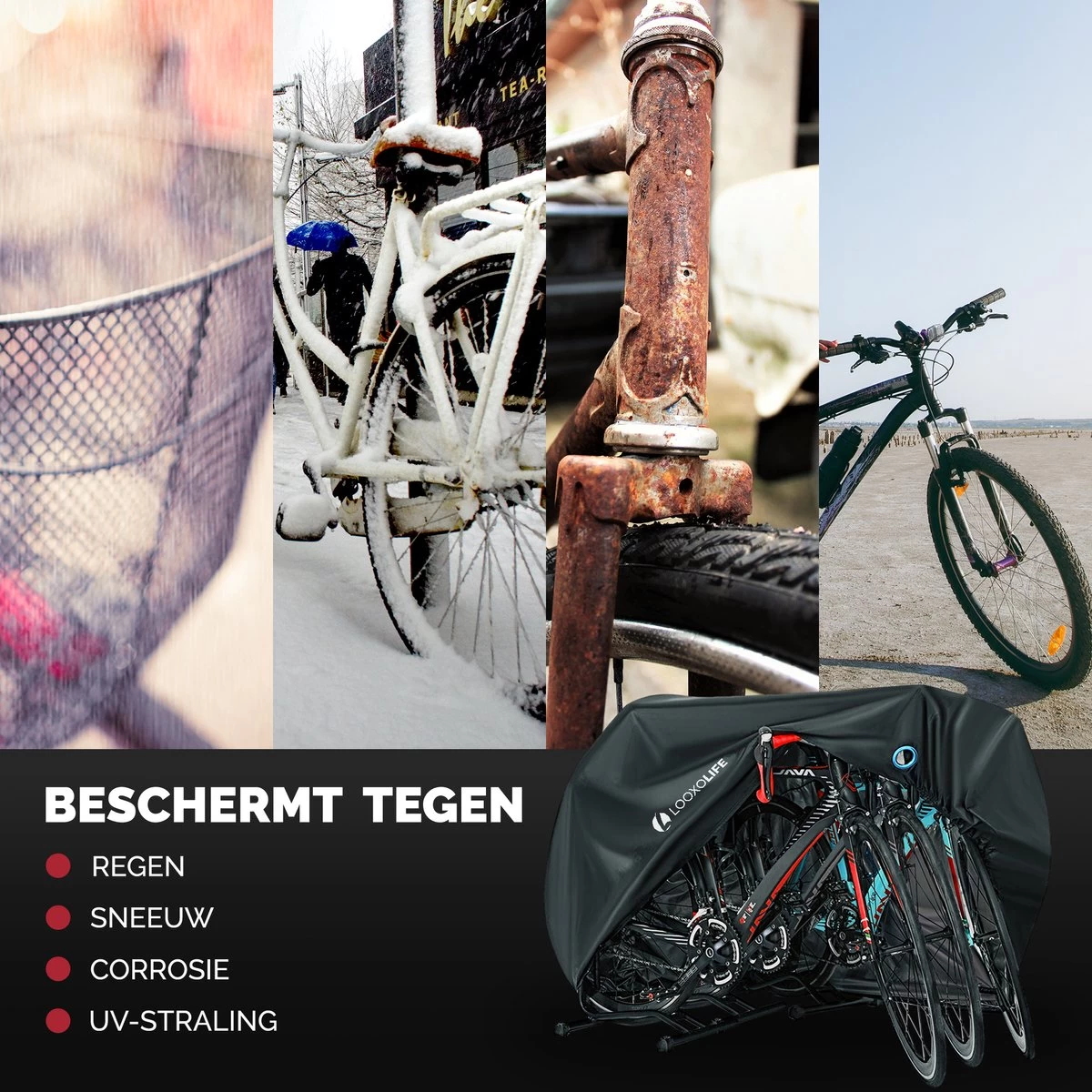 Fietshoes Waterdicht - Voor 2 Fietsen Of 3 Fietsen - Fietshoes 3XL - Extreem Sterk & Dik - PU Coating - Dichtgelaste Stiksels 5 Fietshoes Waterdicht - Voor 2 Fietsen Of 3 Fietsen - Fietshoes 3XL - Extreem Sterk & Dik - PU Coating - Dichtgelaste Stiksels - Afbeelding 3