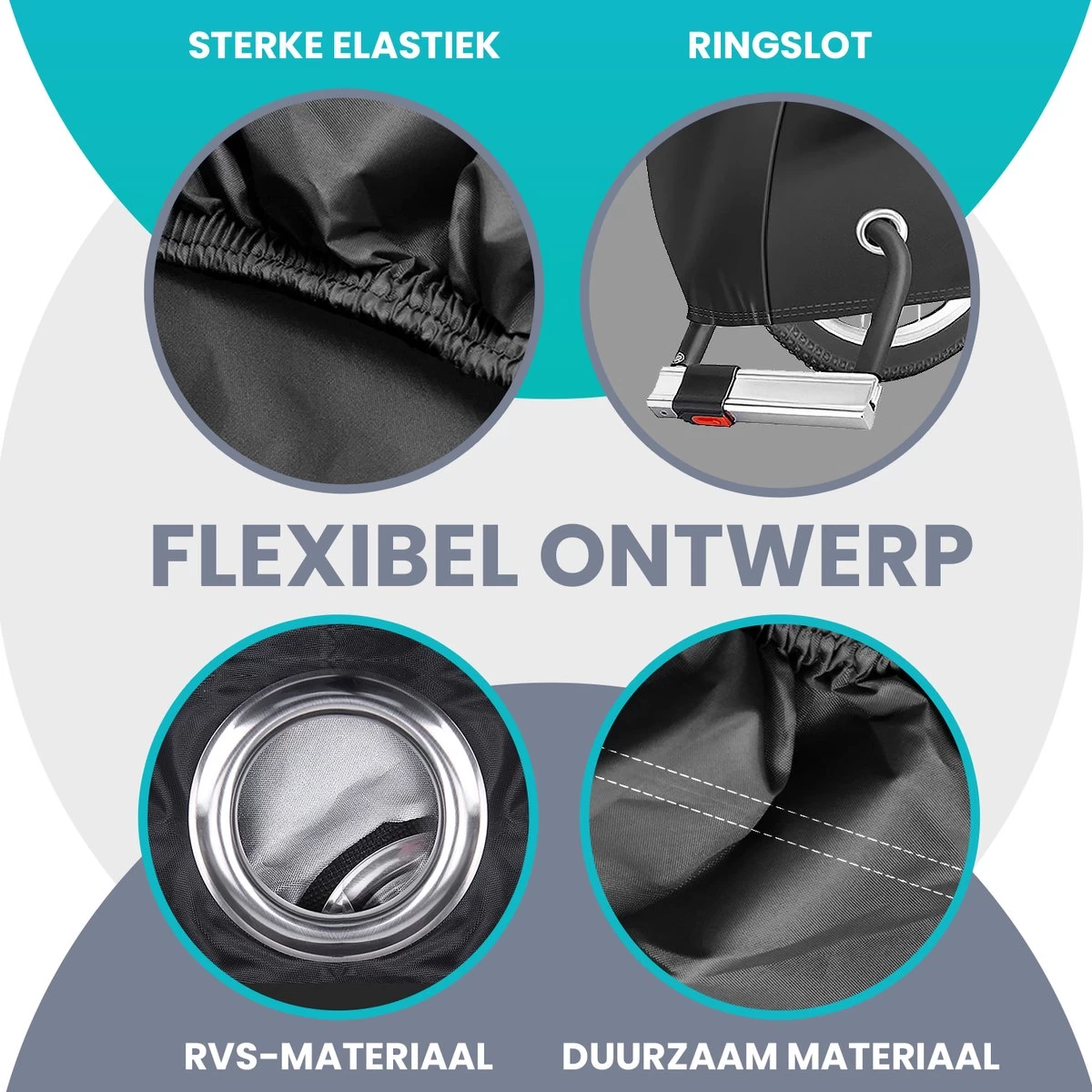 Merkloos Fietshoes Voor 1/2 Fietsen - Luxe Fiets Hoes - Waterdicht 210D Polyester Zwart - Inclusief Opbergzak 5 Merkloos Fietshoes Voor 1/2 Fietsen - Luxe Fiets Hoes - Waterdicht 210D Polyester Zwart - Inclusief Opbergzak - Afbeelding 3