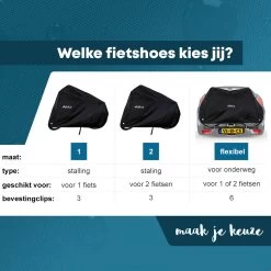 Vebics® Fietshoes Voor 2 Fietsen Fietsendrager - Waterdicht - Elektrische Fiets - Fietsbeschermhoes -Extreem Snel Rijden 1200x1200 1316