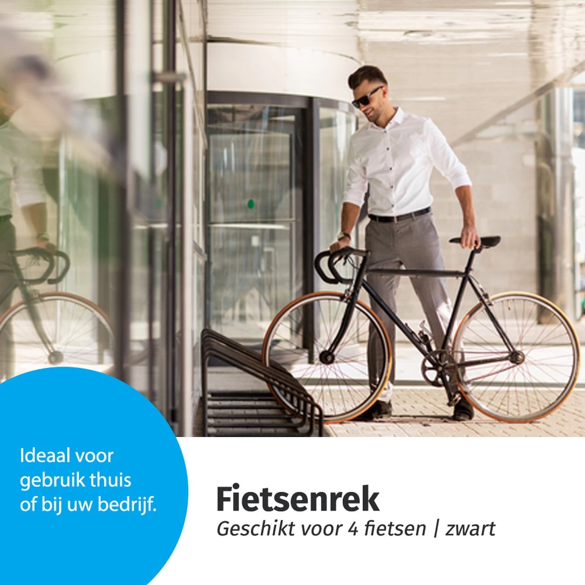 IVOL Fietsenrek 4 Fietsen 100 Cm PRO - Fietsenstandaard - Fiets Standaard - Zwart 6 IVOL Fietsenrek 4 Fietsen 100 Cm PRO - Fietsenstandaard - Fiets Standaard - Zwart - Afbeelding 4