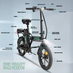 Hitway BK5 Elektrische Fiets | Opvouwbare E-bike | 16 Inch | Hitway BK5 250W Motor | Zwart -Extreem Snel Rijden 1200x1200 143