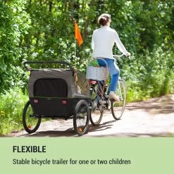 Klarfit Kiddy King Fietskar Voor Kinderen - Fietsaanhanger Voor 1 Tot 2 Kinderen Vanaf 12 Maanden - Joggerbuggy - Met Gaas En Regehoes - Inclusief Opbergruimte -Extreem Snel Rijden 1200x1200 1460