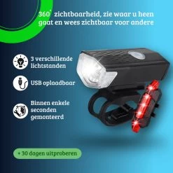 Quled Fietsverlichting USB Oplaadbaar - Oplaadbare USB Led Fietslamp - Voorlicht & Achterlicht - Waterdicht 10 Quled Fietsverlichting USB Oplaadbaar - Oplaadbare USB Led Fietslamp - Voorlicht & Achterlicht - Waterdicht -Extreem Snel Rijden 1200x1200 1488