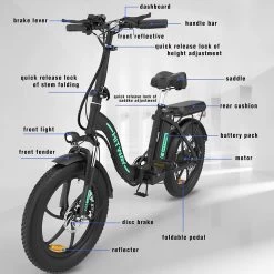 Hitway BK6 Elektrische Fiets | Opvouwbare E-bike | 20 Inch Fat Tire | 350W Motor | 10Ah | Zwart/Groen 17 Hitway BK6 Elektrische Fiets | Opvouwbare E-bike | 20 Inch Fat Tire | 350W Motor | 10Ah | Zwart/Groen -Extreem Snel Rijden 1200x1200 152