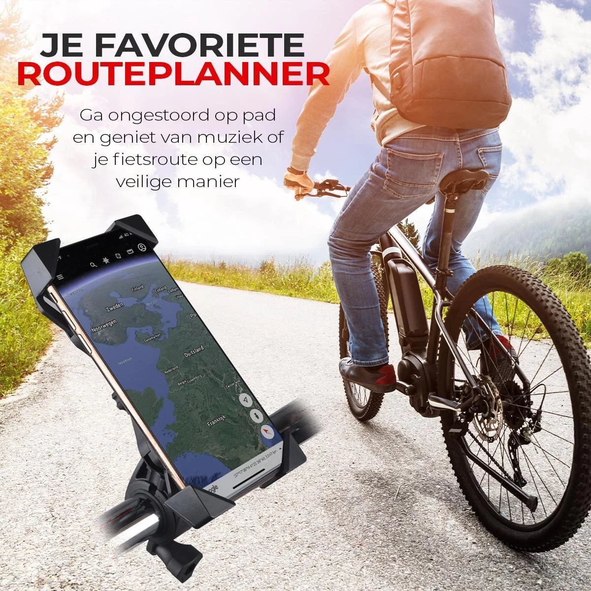 Telefoonhouder Fiets - Smartphone Telefoon Houder - Ook Voor Scooter/motor - Automatische Klikbevestiging - Universeel - 360 Graden Verstelbaar - Handsfree 6 Telefoonhouder Fiets - Smartphone Telefoon Houder - Ook Voor Scooter/motor - Automatische Klikbevestiging - Universeel - 360 Graden Verstelbaar - Handsfree - Afbeelding 4