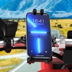 Merkloos Telefoonhouder Fiets - Smartphone Fietshouder - Tot 6,5 Inch - GSM Houder - Telefoonhouder Motor - Zwart -Extreem Snel Rijden 1200x1200 1541