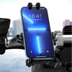Merkloos Telefoonhouder Fiets - Smartphone Fietshouder - Tot 6,5 Inch - GSM Houder - Telefoonhouder Motor - Zwart -Extreem Snel Rijden 1200x1200 1542