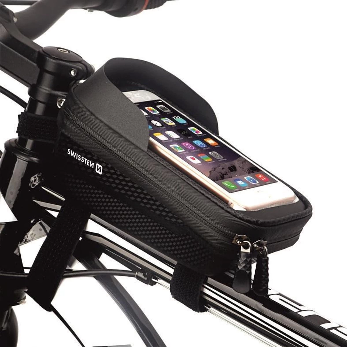 Swissten Telefoonhouder Fiets Waterdicht - Geschikt Voor O.a. IPhone 7/8/SE/X/XS/XR/11/12/13/14 - Pro/Pro Max/Mini/Plus & Diverse Samsung Smartphones Van 5.4 Tot 6.7 Inch - XL 3 Swissten Telefoonhouder Fiets Waterdicht - Geschikt Voor O.a. IPhone 7/8/SE/X/XS/XR/11/12/13/14 - Pro/Pro Max/Mini/Plus & Diverse Samsung Smartphones Van 5.4 Tot 6.7 Inch - XL