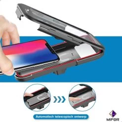 MIFOR® Fiets Telefoonhouder, Waterdichte Smartphonehouder Met Touchscreen, 360 ° Draaibaar, In Hoogte Verstelbaar Voor IPhone Samsung Galaxy Huawei - UNIVERSEEL - Fietsmotor, Zwart -Extreem Snel Rijden 1200x1200 1580