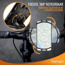 Rostem® Mobiele Telefoonhouder Voor Fiets / Motor - Universele Fitting - 360 Graden Draaien -Extreem Snel Rijden 1200x1200 1595
