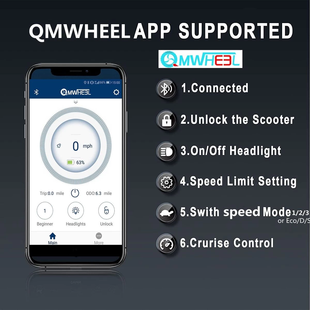 Kick&Move - Elektrische Step - E Scooter - Anti Lek Banden - 32 Km/u - App - LED Verlichting - Cruise Control - Schokbestendige Wielen - Anti Diefstal Optie 21 Kick&Move - Elektrische Step - E Scooter - Anti Lek Banden - 32 Km/u - App - LED Verlichting - Cruise Control - Schokbestendige Wielen - Anti Diefstal Optie - Afbeelding 19