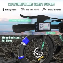 HITWAY E-Bike Elektrische Fiets 20 Inch Fat Tire E-Bicycle Vouwfiets, 250 W/36 V/11,2 Ah Accu, Max. Bereik Tot 35-90 Km, Offroad-mountainbike Met Shimano 7-versnellingen, City EBike Met Slot -Extreem Snel Rijden 1200x1200