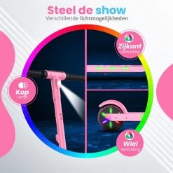 Stay-on Kes 1 Roze - Elektrische Step Voor Kinderen Met Bluetooth Speaker En Led Color Lights - Met Nederlandse Handleiding -Extreem Snel Rijden 1200x1200 268