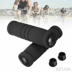 ESTARK® - Fietshandvatten - Zacht - Handvatten - Universeel - Fiets - Grips - Extra Grip – Fietshandvaten - Handvaten - Handig Te Monteren - Anti-slip – Fietsen – Stuur – Bikegrips - Zacht - Soft – Zwart (SZ) -Extreem Snel Rijden 1200x1200 292