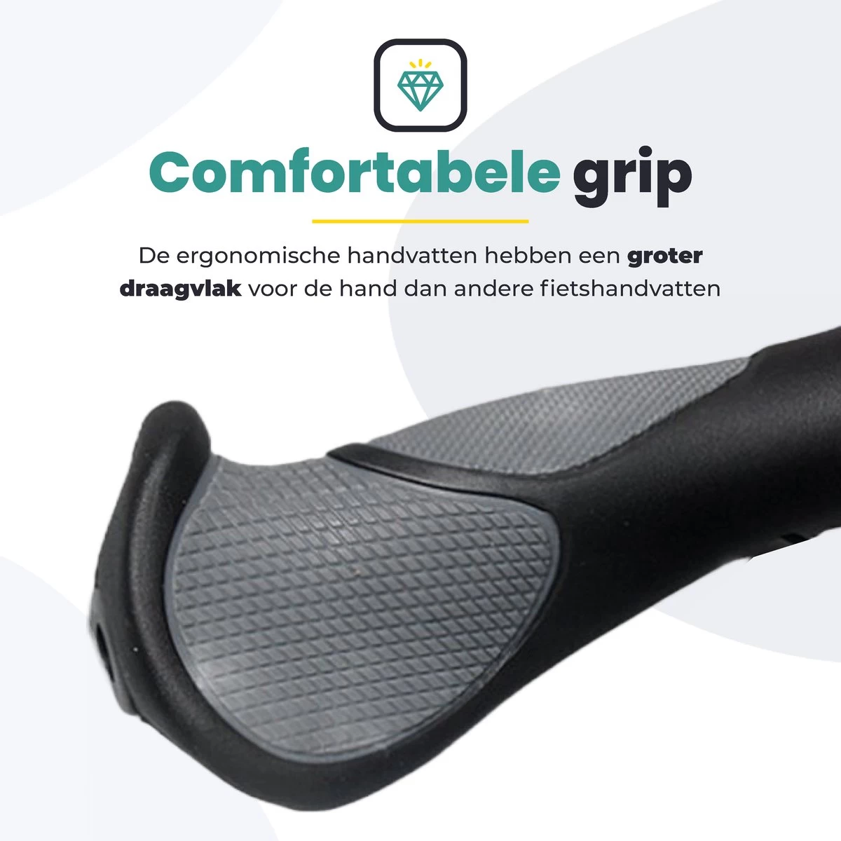 Voltano Ergonomisch Gevormde Fiets Handvatten - Handvat Eenvoudig En Stevig Vastzetten Met Imbus - Inclusief Bevestigingsmateriaal - Anti Plak Coating - Verhoogde Grip Fietshandvatten 7 Voltano Ergonomisch Gevormde Fiets Handvatten - Handvat Eenvoudig En Stevig Vastzetten Met Imbus - Inclusief Bevestigingsmateriaal - Anti Plak Coating - Verhoogde Grip Fietshandvatten - Afbeelding 5