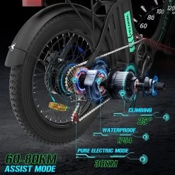 HITWAY Elektrische Fiets - E-Bike - 20 Inch Fatbike - 250 W- Shimano 7 Versnellingen -Extreem Snel Rijden 1200x1200 33