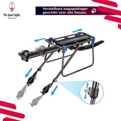 Mountainbike Bagagedrager En Spatbord - Fiets Rek Achter Met QR - Pro Sport Lights - MTB/ Racefiets Fietszadeldrager -Extreem Snel Rijden 1200x1200 337