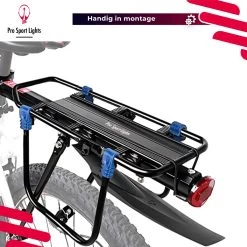 Mountainbike Bagagedrager En Spatbord - Fiets Rek Achter Met QR - Pro Sport Lights - MTB/ Racefiets Fietszadeldrager -Extreem Snel Rijden 1200x1200 338
