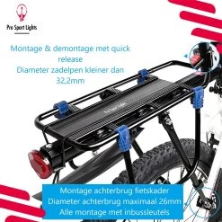 Mountainbike Bagagedrager En Spatbord - Fiets Rek Achter Met QR - Pro Sport Lights - MTB/ Racefiets Fietszadeldrager -Extreem Snel Rijden 1200x1200 341