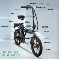 HITWAY Elektrische Fiets Voor, Stadsfietsen Opvouwbaar, E-BIKE, 7.5Ah Batterij, 250W Motor, Actieradius Tot 45 Km - BK5 -Extreem Snel Rijden 1200x1200 35