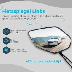 NueNext Fietsspiegel Ebike 2 Stuks – Achteruitkijk Spiegel Op Stuur – Multi-verstelbaar – 360 Rotatie - Speed-pedelec -Extreem Snel Rijden 1200x1200 356