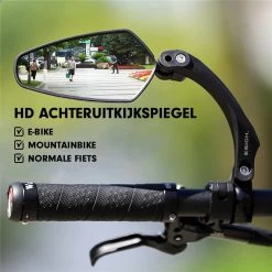 Esioh® Verstelbare Fietsspiegel Rechts Ebike Op Stuur - Achteruitkijkspiegel Fiets – Zijspiegel Fiets 360 ° Draaibaar - Zwart -Extreem Snel Rijden 1200x1200 382