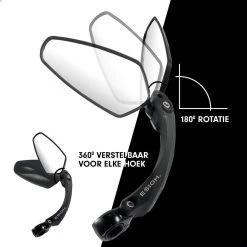 Esioh® Verstelbare Fietsspiegel Rechts Ebike Op Stuur - Achteruitkijkspiegel Fiets – Zijspiegel Fiets 360 ° Draaibaar - Zwart -Extreem Snel Rijden 1200x1200 385