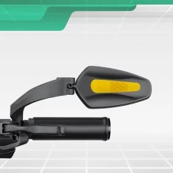 Merkloos Fietsspiegel + Reflectiestrip - Links - E-bike - Verstelbaar 360 Graden - Zwart -Extreem Snel Rijden 1200x1200 413