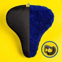 Sunny Bum Zadelhoes, Fietszadel Dames En Heren, Waterdicht En Comfortabel, Incl. Fietsslot En Veiligheidskabel, Dubbelzijdig Zadel Met Schapenvacht