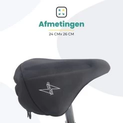 Voltano Luxe Gel Zadelhoes Fiets – Zwart – Met Uitsparing – Brede Fietszadels - 100% Waterdicht - Universele Zadeldek -Extreem Snel Rijden 1200x1200 588