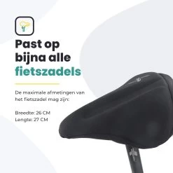 Voltano Luxe Gel Zadelhoes Fiets – Zwart – Met Uitsparing – Brede Fietszadels - 100% Waterdicht - Universele Zadeldek -Extreem Snel Rijden 1200x1200 590
