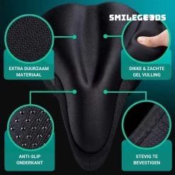 Smilegoods® Gel Zadelhoes Fiets 3D - Zadeldek - Zadelhoes Waterdicht - Zadeldek Fiets - Universeel Brede Zadels - Veiligheidsreflector Voor In Het Donker -Extreem Snel Rijden 1200x1200 619
