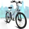 HITWAY Elektrische Fiets Voor Volwassenen | Ebikes Fietsen Stadsfiets | 250W 36V Motor | 7 VERSNELLINGSSYSTEE | 26 Inch - Wit 2 HITWAY Elektrische Fiets Voor Volwassenen | Ebikes Fietsen Stadsfiets | 250W 36V Motor | 7 VERSNELLINGSSYSTEE | 26 Inch - Wit -Extreem Snel Rijden 1200x1200 62