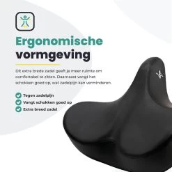 Voltano City XXXL Fietszadel – Unisex Extra Breed Fietszadel – Tegen Zadelpijn – 100% Waterdicht – Incl. Gratis Zadelstrop - Zwart 20 Voltano City XXXL Fietszadel – Unisex Extra Breed Fietszadel – Tegen Zadelpijn – 100% Waterdicht – Incl. Gratis Zadelstrop - Zwart -Extreem Snel Rijden 1200x1200 713