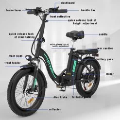 HITWAY E-bike Elektrische Fiets 20" Vouwfiets Met Dikke Banden, 250W/36V/11,2Ah Accu, 35-90 Km, Offroad-mountainbike Met Shimano 7 Versnellingen, CityBike Voor Heren En Dames 11 HITWAY E-bike Elektrische Fiets 20" Vouwfiets Met Dikke Banden, 250W/36V/11,2Ah Accu, 35-90 Km, Offroad-mountainbike Met Shimano 7 Versnellingen, CityBike Voor Heren En Dames -Extreem Snel Rijden 1200x1200 75