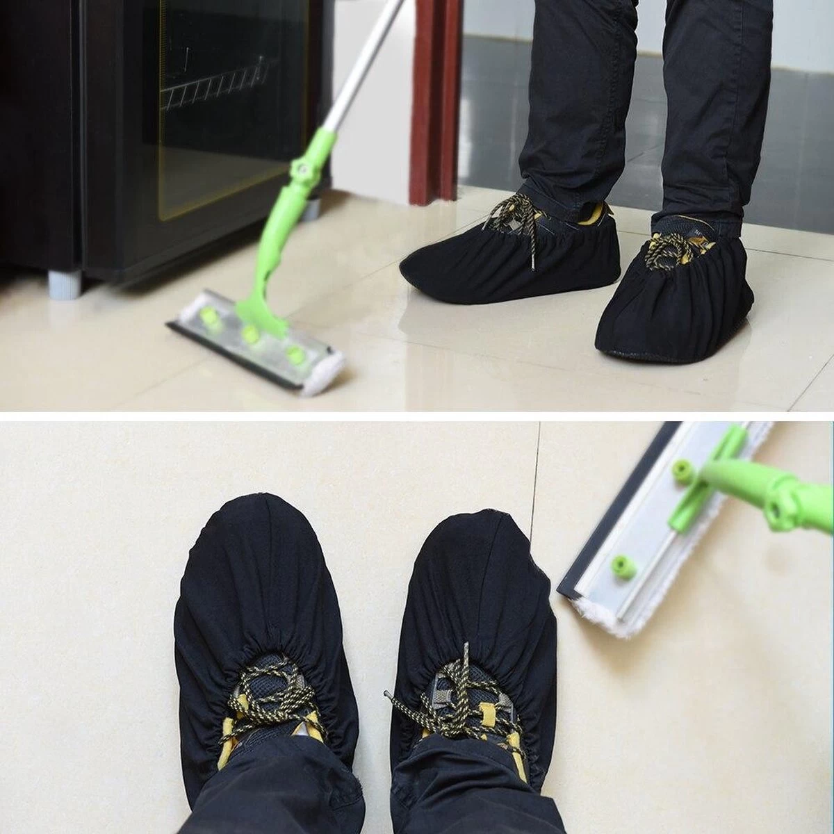 Sterke Overschoenen | Maat 40-45 | Grijs | Wasbaar | Katoen | Antislip | Schoenovertrekken 6 Sterke Overschoenen | Maat 40-45 | Grijs | Wasbaar | Katoen | Antislip | Schoenovertrekken - Afbeelding 4