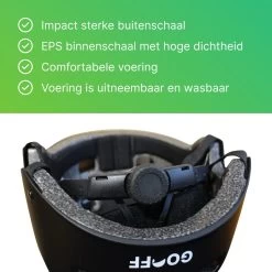 GOOFF® Skate Snorscooter Helm | Brede Pasvorm | 14x Ventilatie | Matzwart | Lichtgewicht (L) -Extreem Snel Rijden 1200x1200 829