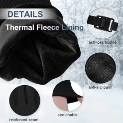Plugstore - Fietshandschoenen Outdoor Thermisch Waterdicht Antislip Grip Lichtgewicht Touchscreen Winddicht Winter Warme Liner Handschoen Voor Mannen & Vrouwen Voor Rijden Lopen Hardlopen Skiën Werk Jacht Klimmen (zwart) -Extreem Snel Rijden 1200x1200 848