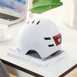 Fietshelm-Met Voor- En Achterlicht-Skatehelm -Maat-M-54 Tot 57cm-Helm Wit - LED Verlichting -Extreem Snel Rijden 1200x1200 907