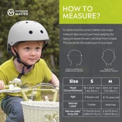 OutdoorMaster Helm Voor Kinderen – Fietselm Kinderen – SkateHelm Kindren – Sporthelm – Jongens – Meisjes – Wit – Maat M (52-56) -Extreem Snel Rijden 1200x1200 947