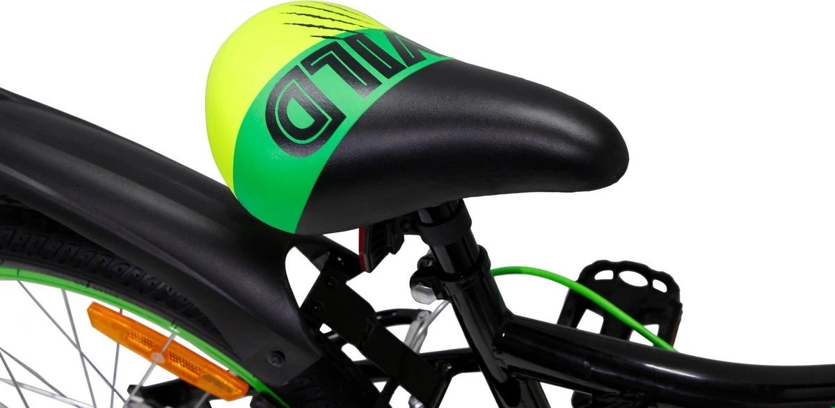 Amigo Wild - Mountainbike 20 Inch - Voor Jongens En Meisjes - Zwart/Groen 7 Amigo Wild - Mountainbike 20 Inch - Voor Jongens En Meisjes - Zwart/Groen - Afbeelding 5